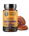 Mushroom Wellness Reishi Mushroom Capsules, mit Bio Red Reishi Für Immununterstützung, Traditionelle Nervous Systemunterstützung & Cardiovascular Health, 90 Vegan Capsules*