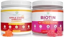 Purify Life Apple Cider Essig & Biotin Bundle, Gummie für Haarhaut und Nägel (Bulk - 90 Chews), Gut Health & Digestion, Immununterstützung, Detox, Metabolismus- keine Kapseln, Pillen, Tabletten oder Syrup