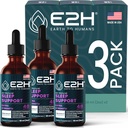 E2H Natural Sleep Aid - Liquid Melatonin mit Kamille, Theanine - Schlaf besser, tiefer, Länger - Vegan, GMO-frei - Bietet Stress Relief (3 Flaschen)