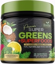 Greens Powder Superfood Supplement - Super Green Reds Smoothie Mix Blend mit Spirulina, Weizengras, Chlorella, Beets, Probiotika, Natürliche Antioxidantien - Vegan, Non-GMO - 28 Servietten
