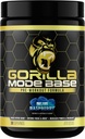 Gorilla Mind Base Pre Workout - Erhöht Nitric Oxide Intensiv Fokus & Drive Endurance Power - L-Citrulline, L-Tyrosine, Betaine, Alpha-GPC, Koffein, Huperzine A - 360 Grams (Blaue Himbeere)