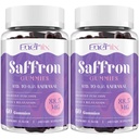 Enerlix Saffron Gummies 88.5 mg with Magnesium, Max Strength Saffron Supplements with St. John’s Wort, GABA, Rhodiola, Rosemary & Passion Flower Extracts for Mood, Focus - 120 Servings