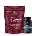 Antike Ernährung Multi Collagen Protein Pulver, Unflavored, 100 Servierungen + SBO Probiotics, Ultimate, 60 Kapseln