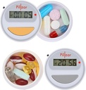 Tragbare Pill Organizer Spender mit Timer Cap für Medikamente, Nahrungsergänzungsmittel und Vitamine. Perfekt für Reisen oder Heimgebrauch.