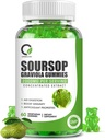 Soursop Graviola Gummi, Bio Soursop Blätter und Samen Extrakt mit Vitamin C, Zink, Verdauungshilfe, Immununterstützung und Antioxidantien Eigenschaften, Glutenfrei, Vegan, 60 Gummi