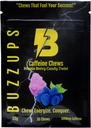 BuzzUps Koffeingummis – 100mg Koffein pro Gummy, Buzzin Berry Twist Flavor, 1000mg Gesamt pro Pack, Energieergänzung für Laufen, Radfahren, Gaming, Endurance Sports (30 Gummis, 3-Pack)