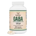 GABA-Ergänzung (300 Kapseln, 1000mg pro Servierung) fördert Beruhigung, Entspannung und Unterstützt Schlaf (Vegan Safe, Glutenfrei, Non-GMO) (Gamma Aminobuttersäure) von Double Wood