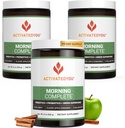 ACTIVATEDYOU Morning Complete Daily Wellness Greens Superfood Drink Mix für Gut Health w/Prebiotics, Probiotics, Antioxidantien, Green Superfoods, 10 Billion CFUs (3 Pack, Apple Cinnamon)