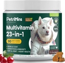 23-in-1 Hunde-Vitamin-Ergänzungen, Multivitamin-Treats für Hunde mit Glucosamin & Omega-3, umfassende Unterstützung für Hip & Joint, Verdauung, Immune Gesundheit, Haut, Herz - 90ct, Huhn