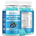 Biotin Gummis 15000mcg mit Kollagen für Erwachsene Frauen & Männer - Haar, Haut & Nails Gummis mit Biotin - Kollagen für Frau - Vegan, Non-GMO, Haar Vitamine - 60 Count, 1 Pack