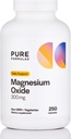 PureFormulas Magnesiumoxid 300 mg – Gesundes Herz, Entspannung, Immununterstützung, Non-GMO Vegetarische Kapseln – 250 Count