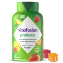 vitafusion Probiotic Gummy Ergänzungen, Himbeer, Peach und Mango Flavors, Probiotische Nahrungsergänzungsmittel mit 5 Billion CFUs, 35 Tage Versorgung, 70 Count