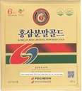 Pocheon 300g Korean Red Ginseng Powder Gold 6 Jahre, keine Additive 100% reine, hohe Ginsenosside Panax, natürliche Immununterstützung