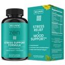 WellPath Zen Stress Relief Supplement + Mood Unterstützung | ruhig, Stress & Energie Unterstützung | Ashwagandha Wurzel, Rhodiola Rosea, L-Theanine, Lemon Balm | Kräuterkapseln, 60 Ct