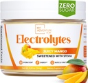 Meine Abenteuer Zero Sugar - Mango Elektrolyte Pulver - Koffeinfreie Energie mit allen natürlichen Inhaltsstoffen - Vegan, Keto & Paleo - Sugar Free Electrolytes Hydration Drink Mix - 37 Portionen