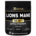 Zolotus Lions Mane Mushroom Capsules mit Cordeyceps, Elderberry, Ginkgo Biloba, Bacopa - 60 Kapseln