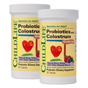 CHILDLIFE ESSENTIALS ChildBiotics with Colostrum - Probiotics for Kids, Chewable Children's for Digestive Health - Natural Berry Flavor, 92 Tablets (Pack of 2)