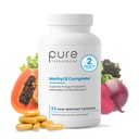 Methyl B Complete - 60 pflanzliche Kapseln | Optimale Methylierungsunterstützungsergänzung mit Quatrefolic 5-MTHF (Active Folate), Methylcobalamin (Active B12), B2, B6 und TMG | Pharmaceutical Grad
