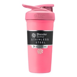 BlenderBottle Sport Insulated Stainless Steel Shaker Bottle mit Wire Whisk, 24-Ounce, Pink – Protein Shakes & Hydration für Athleten & Fitness Enthusiasten, Easy Mixing, hält Getränke kalt, Lockable Lid