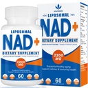 2200mg Liposomal NAD+ Ergänzung - Verbessert Zellenergie und Alterung Defese, 60 Kapseln