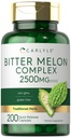 Carlyle Bitter Melon Kapseln 2500 mg | 200 Count | Non-GMO & Gluten Free Extract | Complex Supplement