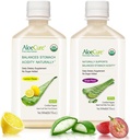 AloeCure Organic Aloe Vera Juice - 2 Flasche Sample Pack - Zitronen- und Traubengeschmack - 2x500ml