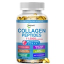 Collagen Peptide Softgels, Multi Collagen Peptide w/ Glucosamin Chondroitin MSM Biotin, Hydrolysed Collagen Peptide Complex für Frauen unterstützt Hauthaar Nagel Joints Knochen Gut Health, Non-GMO