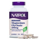 Natrol Magnesium Glycinat Ergänzungen 240 mg - Hohe Absorption - Calm Magnesium Glycinat für Schlaf - 60 Kapseln, 30 Tage Versorgung