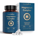 Rein optimaler Magnesium-Komplex - 6 Formen Magnesium-Glycinat, Citrat & Malate - Schlafunterstützung, Stress-Relief, Muskeln, Herz-Gesundheit & Entspannung - Magnesium-Ergänzung für Frauen & Männer, 120 Caps