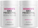 Codeage Women’s Probiotics Supplement - 50 Billion CFUs - SBO Probiotics & Prebiotics - Cranberries - Feminine Health - Fermented Botanical Blend, Ganze Nahrungsergänzung - Vegan, Non-GMO - 2 Pack