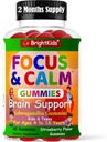 BrightKids Focus & Calm Gummies für Kinder mit Ashwagandha – Unterstützt Aufmerksamkeit, Konzentration, Entspannung, Stimmung & Energie – Natürliche Stress-Ergänzung, Tasty Berry Flavor, Vegan, 60 Tage Versorgung