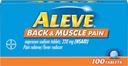 Aleve Back and Muscle Pain Tablets, Fast Acting All Day Targeted Relief für Kopfschmerzen, Muskel und Rückenschmerzen, Naproxen Sodium Kapseln, 220 mg, 100 Count