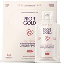 ProT Gold Liquid Collagen Protein Shot, 17g klar Protein Nano-Hydrolyzed Grass Fed Collagen, 2g Arginin für Wound Support, Glutenfrei, Zuckerfrei, 0g Carbs, Non GMO, Berry, 1 fl oz, 24 Pack