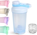 D.Y.A 16oz Leak Proof Sports Shaker Bottle für Protein Shakes, Pre Workout und Travel - BPA Free & Easy Clean, Blue