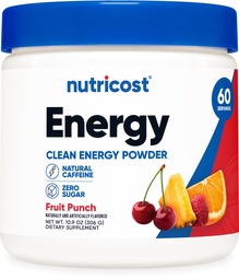 Nutricost Energy Complex (Fruit Punch) (60 Portionen) - Sauberes Energiepulver, 300 g Nahrungsergänzungsmittel