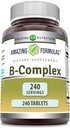 Erstaunliche Formeln Vitamin B Komplex mit 11 Hauptnährstoffen | Tabletten Ergänzung | Vitamin B1, B2, B3, B6, B12, Folsäure, Biotin, Choline, Inositol, PABA (240 Zähler)