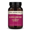 Dr. Mercola D-Mannose und Cranberry-Extrakt, 30 Portionen (60 Kapseln), Nahrungsergänzungsmittel, unterstützt Urinary Tract Health, Non-GMO