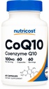 Nutricost CoQ10 100mg, 60 Vegetarian Capsules, 60 Servings - Coenzyme Q10
