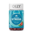 OLLY Goodbye Stress Gummy, GABA, L-Theanin, Lemon Balm, Stress Relief Supplement, Berry - 60 Count