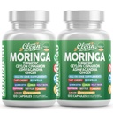 Moringa Pulver Kapseln + Turmeric Moringa Blatt Ceylon Cinnamon Ashwagandha Ginger Tart Cherry Boswellia Quercetin Knoblauch Heilige Basil Saffron Nettle Schwarz Pfeffer Moring-Go Ergänzung von Clean Nutra (2)
