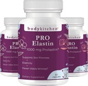 Body Kitchen Pro-Elastin 1000 mg Elastin-Ergänzung, Verringern Sie Zeichen der Alterung, Verbesserung der Hautgesundheit, Firmness & Elastin, Weniger Falten, Veggie Caps (Pack von 3)
