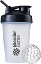 BlenderBottle Classic Shaker Bottle Perfekt für Protein Shakes und Pre Workout, 20-Ounce, Klar/Schwarz