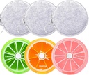 6PCS Wöchentliche Pille Organizer 6PCS 7 Tag 3 mal pro Tag INVODA große tägliche Pillen-Fälle für Pillen Vitamin Fish Oil Supplements Container (Group+Light Grey Bag 3PCS)