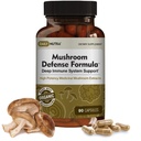 DailyNutra Mushroom Defense Formula - Immununterstützungsergänzung | Organische Pilze, Heißes Wasser extrahiert - Reishi, Chaga, Maitake, Shiitake & Turkey Tail (90 Kapseln)