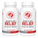Silber Fern Bloat & Gas Relief Verdauungsenzym Blend - 2 Flaschen = 60 Portionen - FODMAP & Bloating Digestion Supplement mit Tolerase L, Pectinase & More (2 Flaschen)
