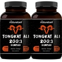 Tongkat Ali 200:1 (Longjack) Extrakt für Männer, 2000mg Per Serving, Indonesien Herkunft, Eurycoma Longifolia | mit Panax Ginseng für Energie, Stamina, & Male Health Support (150 Count (Pack von 2))
