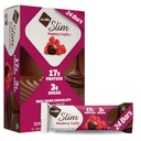 NuGo Slim Dark Chocolate Raspberry Truffle, 17g Protein, 2g Zucker, 7g Fiber, Low Net Carb, Keto Friendly, Glutenfrei, 24 Count