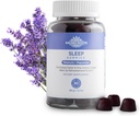 Schlafgummis - Zuckerfreie Melatonin-Gummien mit Magnesium für Schlafunterstützung - Botanische Mischung aus natürlichen Inhaltsstoffen - Keto, Vegan, Non-GMO & Gluten-Free - Made in USA (30 Portionen)
