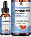iMATCHME Magnesium Glycinate Flüssigkeitstropfen mit Citrat, Oxid und Taurat, Beruhigen Magnesium mit Omega3, L-Theanin, D3, B6, B12 für Beruhigung, Schlaf, Leg Cramps, Muskeln, Energie, Zuckerfreie Erdbeer-Flaschen