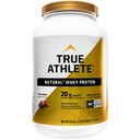 True Athlete Natural Whey Protein - Schokolade, 20g Protein per Servieren - Probiotika für Verdauungsgesundheit, Hormonfrei (2.5 Pfund Pulver)